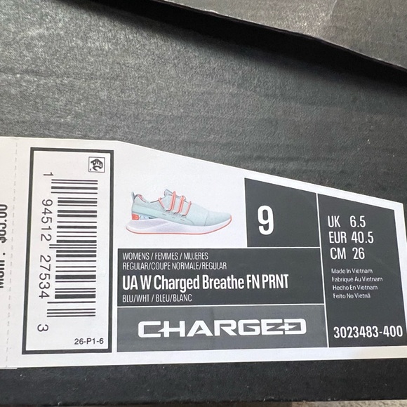 Under Amour size 9 charged breathe FIN Print - Picture 6 of 6